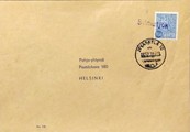 Suomi - Silmutjoki postipysäkkileima - Jyväskylä 4.2.72 kuorella Suomi - Silmutjoki postipysäkkileima - Jyväskylä 4.2.72 kuorella