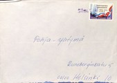 Suomi - Silmutjoki postipysäkkileima kuorella Suomi - Silmutjoki postipysäkkileima kuorella
