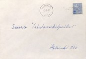 Suomi - Savonkylä postipysäkkileima - Karvala 3.5.67 kuorella Suomi - Savonkylä postipysäkkileima - Karvala 3.5.67 kuorella