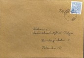 Suomi - Saunamäki postipysäkkileima - Oikari 11,4.68 kuorella Suomi - Saunamäki postipysäkkileima - Oikari 11,4.68 kuorella