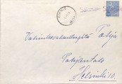 Suomi - Salomäki postipysäkkileima - Kihniö 5.9.68 kuorella Suomi - Salomäki postipysäkkileima - Kihniö 5.9.68 kuorella