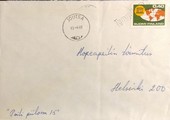 Suomi - Tammihaara postipysäkkileima - Joutsa 13.4.67 kuorella Suomi - Tammihaara postipysäkkileima - Joutsa 13.4.67 kuorella