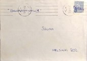 Suomi - Teinikivi postipysäkkileima - Loimaa 29.4.67 kuorella Suomi - Teinikivi postipysäkkileima - Loimaa 29.4.67 kuorella
