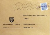 Suomi - Tolpankangas postipysäkkileima - Jyväskylä 28.8.69 kuorella Suomi - Tolpankangas postipysäkkileima - Jyväskylä 28.8.69 kuorella