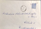 Suomi - Tapojärvi postipysäkkileima - Kolari 20.3.69 kuorella Suomi - Tapojärvi postipysäkkileima - Kolari 20.3.69 kuorella