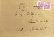 Suomi - Torsansalo postipysäkkileima - Laikko 13.2.73 kuorella Suomi - Torsansalo postipysäkkileima - Laikko 13.2.73 kuorella