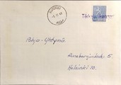 Suomi - Tikkalankangas postipysäkkileima - Ruukki 5.11.68 kuorella Suomi - Tikkalankangas postipysäkkileima - Ruukki 5.11.68 kuorella