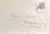 Suomi - Tapojärvi postipysäkkileima - Kolari 16.8.68 kuorella Suomi - Tapojärvi postipysäkkileima - Kolari 16.8.68 kuorella