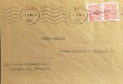 Suomi - Tervavaara postipysäkkileima - Joensuu 7.7.69 kuorella Suomi - Tervavaara postipysäkkileima - Joensuu 7.7.69 kuorella