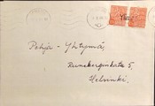Suomi - Ylimaa postipysäkkileima - Seinäjoki 19.2.68 kuorella Suomi - Ylimaa postipysäkkileima - Seinäjoki 19.2.68 kuorella