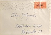 Suomi - Ylimaa postipysäkkileima - Seinäjoki 20.12.67 kuorella Suomi - Ylimaa postipysäkkileima - Seinäjoki 20.12.67 kuorella