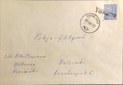 Suomi - Yläkuona postipysäkkileima - Savonlinna 19.10.67 kuorella Suomi - Yläkuona postipysäkkileima - Savonlinna 19.10.67 kuorella