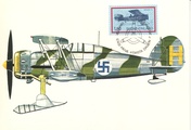 Finland - Airplanes Gloster Gladiator Mk II and Breguet 14 maxi card