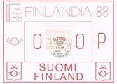 Suomi 1988 - ATM 130 p Finlandia 88 maksimikortti Suomi 1988 - ATM 130 p Finlandia 88 maksimikortti