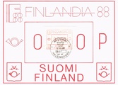 Suomi 1988 - ATM 130 p Finlandia 88 maksimikortti