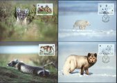 Finland 1993 - Maxicards Arctic foxes (set of 4)