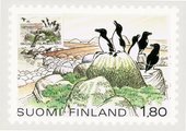 Finland - Finnish National Parks - Puffin Birds Maxi Card
