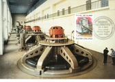 Finland - Kaplan hydro turbine Imatra hydropower plant Maximum card