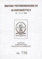 Suomi 1984 - Imatran Postimerkkikerho ry 40v näyttely Suomi 1984 - Imatran Postimerkkikerho ry 40v näyttely