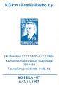 Suomi 1987 - KOP:n Filatelelistikerho ry, KOPFILA-87 Suomi 1987 - KOP:n Filatelelistikerho ry, KOPFILA-87