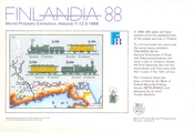 Suomi 1988 - Finlandia 88, Sovenir card N:o 3 junat (21 x 15 cm) Suomi 1988 - Finlandia 88, Sovenir card N:o 3 junat (21 x 15 cm)