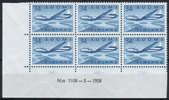 Finland 1958 - N:o block of six 1108-5-1958 Convair Metropolitan 34 mk