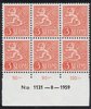 Suomi 1954 - Numerokuusilo 1131-8-1959 Leijonamalli m54 3mk oranssi