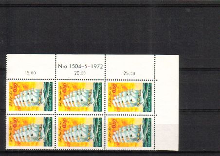 Finland 1972 - N:o block of six 1504-5-1972 Tall Ships’ Race 1972, Helsinki,