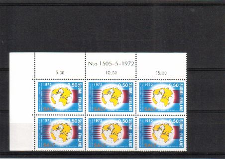 Finland 1972 - N:o block of six 1505-5-1972 Strategic Arms Limitation Talks (SALT)