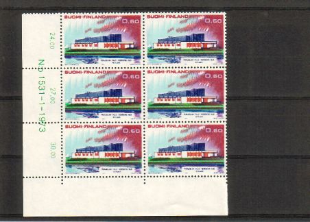 Finland 1973 - N:o block of six 1531-1-1973 Nordic Cooperation Issue 1973 1/2 Nordic Postal Conference