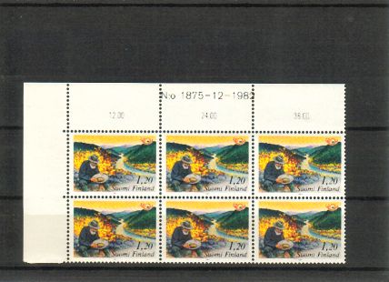 Finland 1983 - N:o block of six 1875-12-1982 Nordic 1983 1/2 - Panning for gold