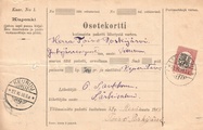 - Pakettikortti Särkisalmi - Keuruu 1918 - Pakettikortti Särkisalmi - Keuruu 1918