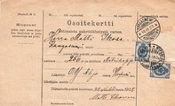 - Pakettikortti Wiipuri - Kangasniemi 1908 - Pakettikortti Wiipuri - Kangasniemi 1908
