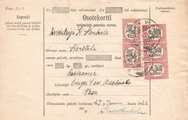 - Pakettikortti Vaasa - Karstula 1922 - Pakettikortti Vaasa - Karstula 1922