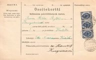 - Pakettikortti Koivisto - Kangasniemi 1908 - Pakettikortti Koivisto - Kangasniemi 1908