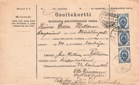 - Pakettikortti Pyttis - Kangasniemi 1908 - Pakettikortti Pyttis - Kangasniemi 1908