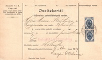 - Pakettikortti Helsinki - Kangasniemi 1909 - Pakettikortti Helsinki - Kangasniemi 1909
