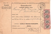 - Pakettikortti Vaasa - Karstula 1921 - Pakettikortti Vaasa - Karstula 1921