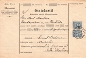 - Pakettikortti Murole - Kangasniemi 1917 - Pakettikortti Murole - Kangasniemi 1917