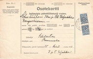 - Pakettikortti Puumala - Kangasniemi 1913 - Pakettikortti Puumala - Kangasniemi 1913