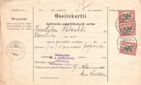 - Pakettikortti Helsinki - Karstula 1921 - Pakettikortti Helsinki - Karstula 1921