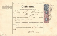 - Pakettikortti Helsinki - Kangasniemi 1913 - Pakettikortti Helsinki - Kangasniemi 1913