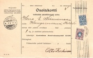 - Pakettikortti Helsinki - Kangasniemi 1915 - Pakettikortti Helsinki - Kangasniemi 1915