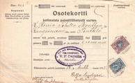 - Pakettikortti Helsinki - Kangasniemi 1917 - Pakettikortti Helsinki - Kangasniemi 1917