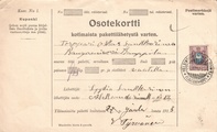 - Pakettikortti Helsinki - Kangasniemi 1918 - Pakettikortti Helsinki - Kangasniemi 1918