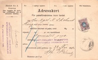 - Pakettikortti Helsinki - Kangasniemi 1912 - Pakettikortti Helsinki - Kangasniemi 1912
