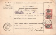 - Pakettikortti Vaasa - Keuruu 1920 - Pakettikortti Vaasa - Keuruu 1920