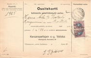 - Pakettikortti Helsinki - Kangasniemi 1918 - Pakettikortti Helsinki - Kangasniemi 1918