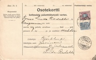 - Pakettikortti Joroinen - Kangasniemi 1912 - Pakettikortti Joroinen - Kangasniemi 1912