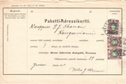 - Pakettikortti Porvoo - Kangasniemi 1911 - Pakettikortti Porvoo - Kangasniemi 1911
